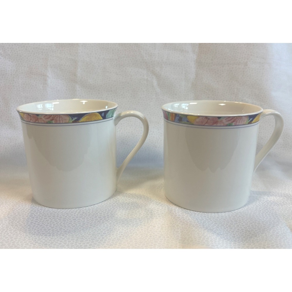 Mikasa Maxima Fine China Cup 2 Mugs Super Strong Exotic Garden Coffee Japan-E